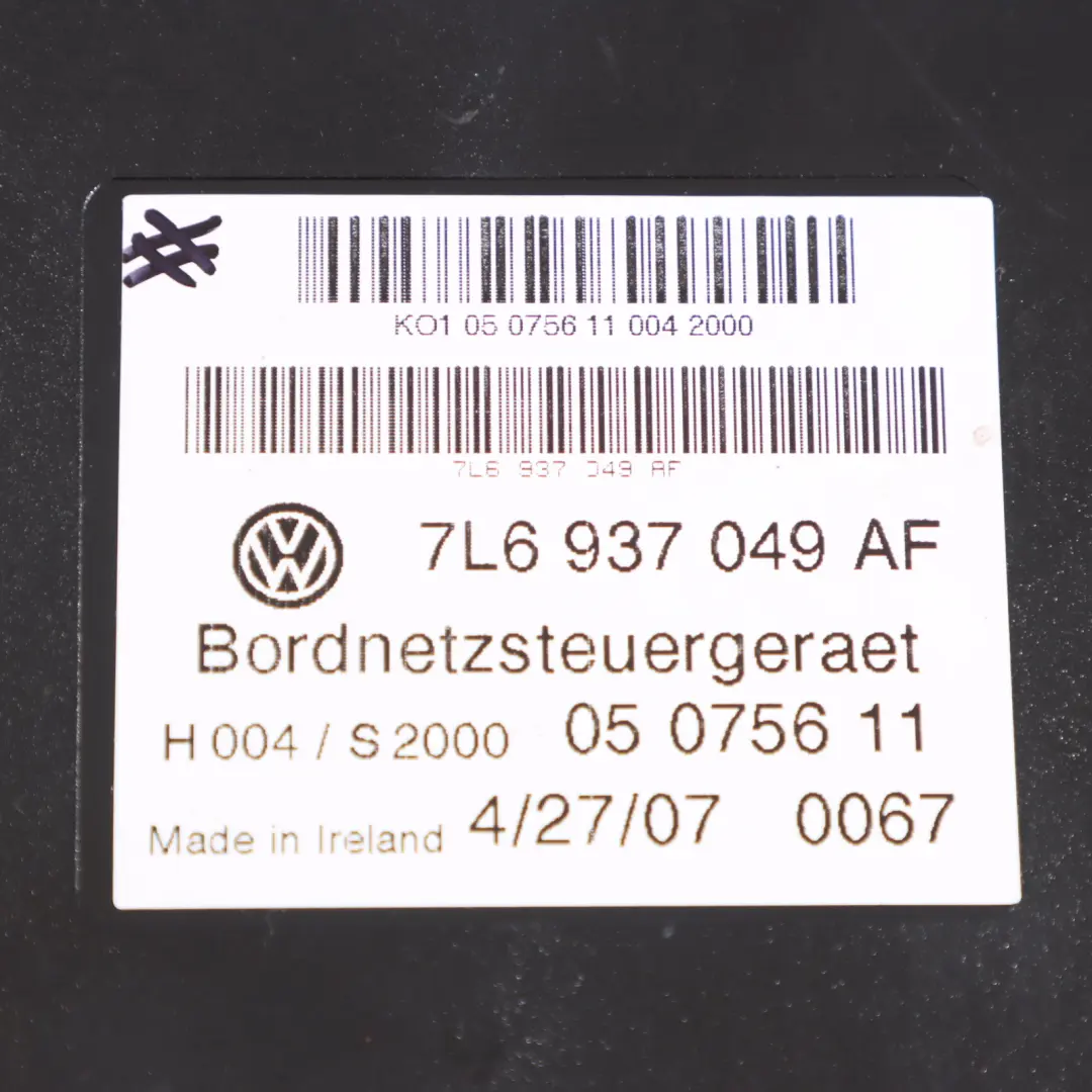 Unité Contrôle Alimentation Électrique ECU Volkswagen Touareg 7L pour à propos du numéro de pièce 7L6937049AF Unité Contrôle Alimentation Électrique ECU Volkswagen Touareg 7L - SKU 7L6937049AF - Numéro de pièce 7L6937049AF