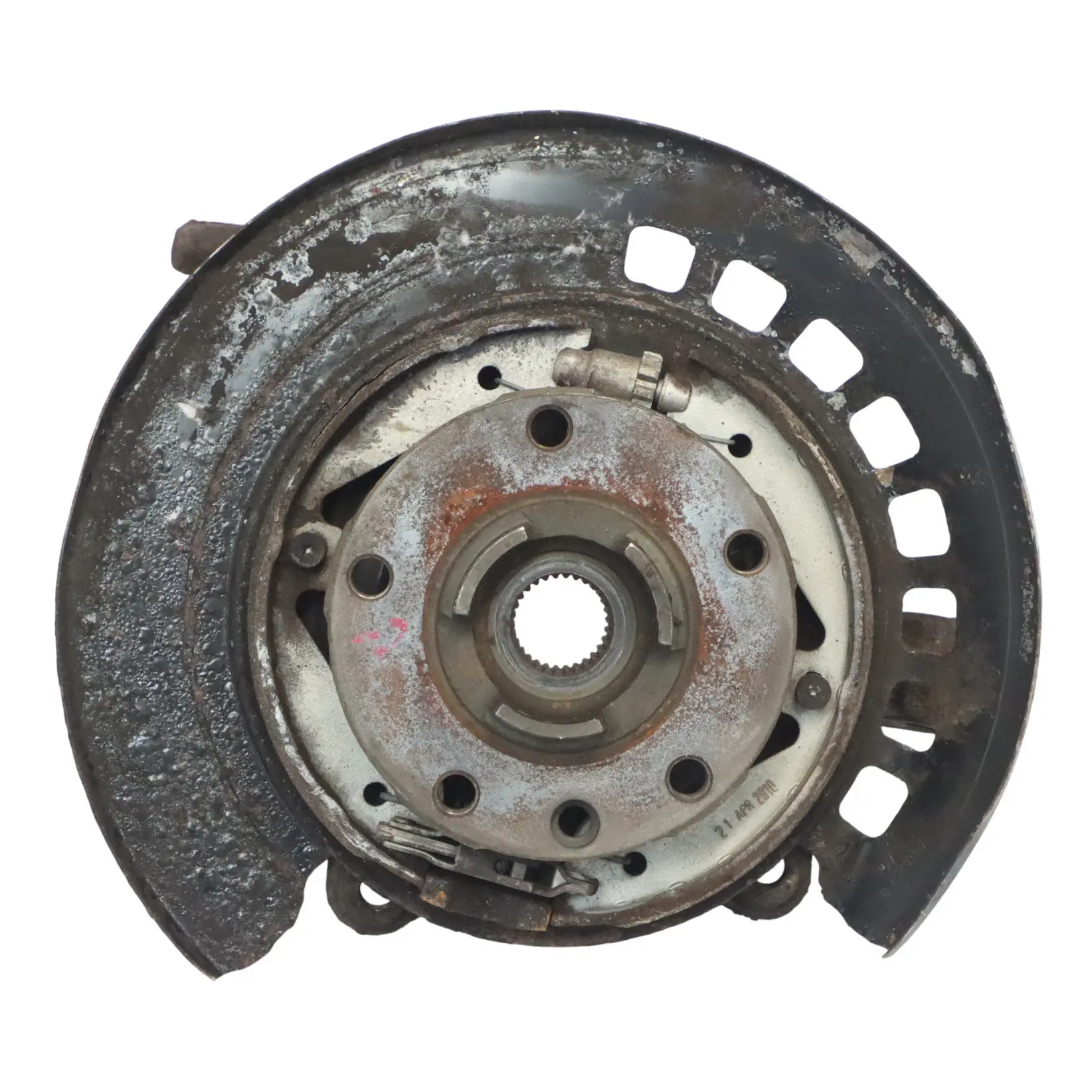 Audi Q7 4L Plaque de disque de frein du porte roue arrière droit 7L8505436A