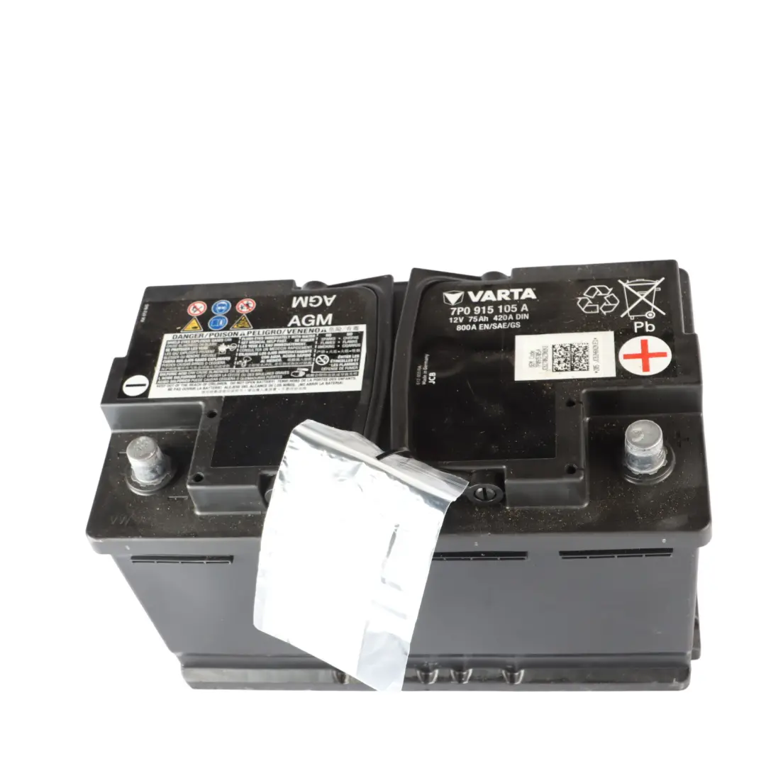 Varta Car Battery AGM 12V 75Ah 800A to Audi Volkswagen with Part number 7P0915105A Audi Volkswagen Varta Car Battery AGM 12V 75Ah 800A - SKU 7P0915105A - Part number 7P0915105A