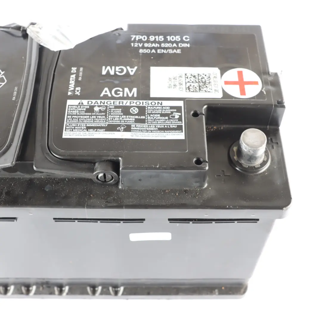 Varta Car Battery AGM 92Ah 850A to Audi Volkswagen with Part number 7P0915105C Audi Volkswagen Varta Car Battery AGM 92Ah 850A - SKU 7P0915105C - Part number 7P0915105C