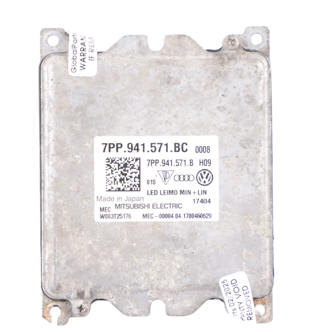 Headlight Electrical Ballast Module Control Unit to Audi A4 B9 8W with Part number 7PP941571BC Audi A4 B9 8W Headlight Electrical Ballast Module Control Unit - SKU 7PP941571BC - Part number 7PP941571BC
