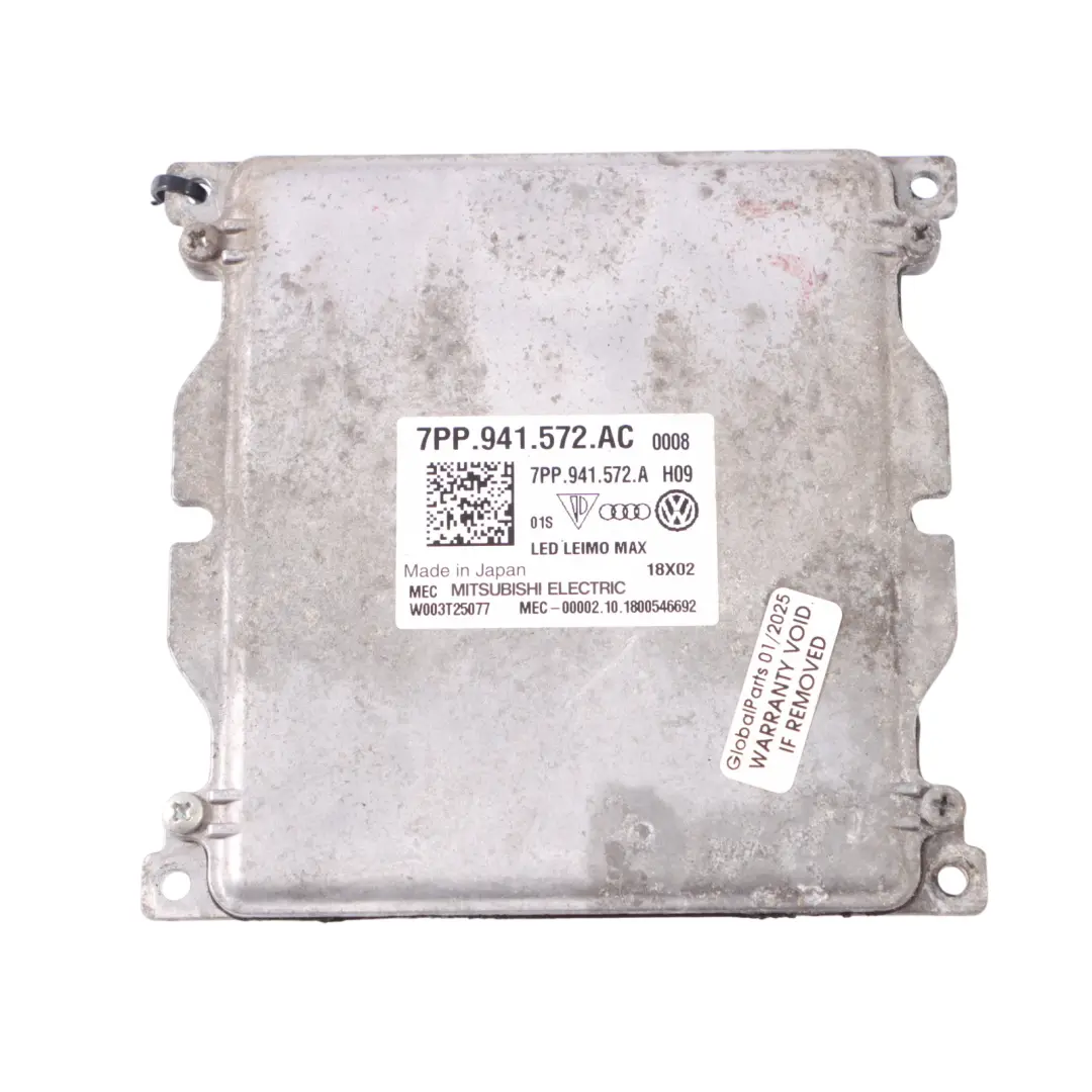 Audi A5 F5 Xenon Headlight Resistor Ballast Relay Module Unit - SKU 7PP941572AC - Part number 7PP941572AC