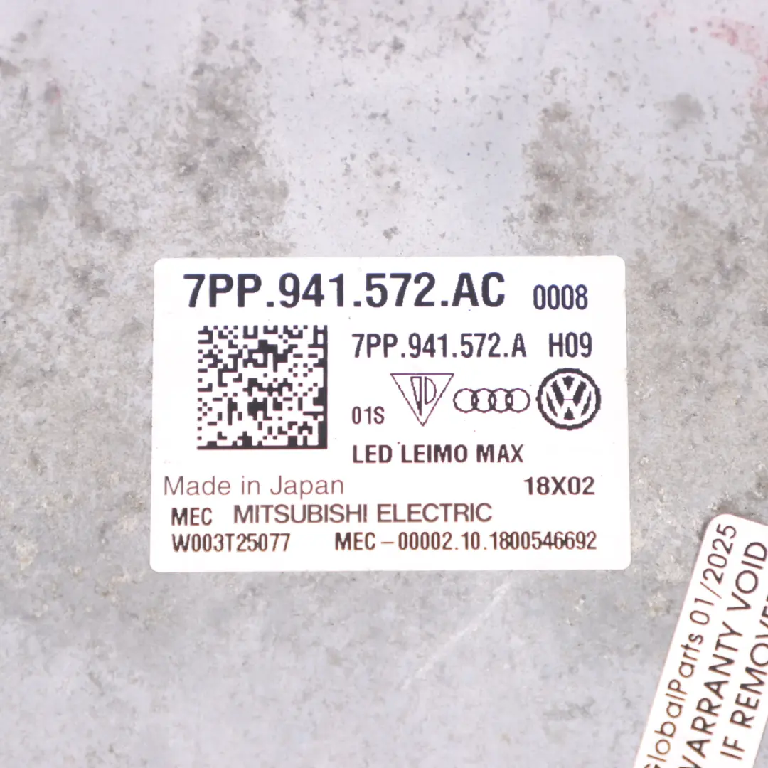 Audi A5 F5 Xenon Headlight Resistor Ballast Relay Module Unit - SKU 7PP941572AC - Part number 7PP941572AC