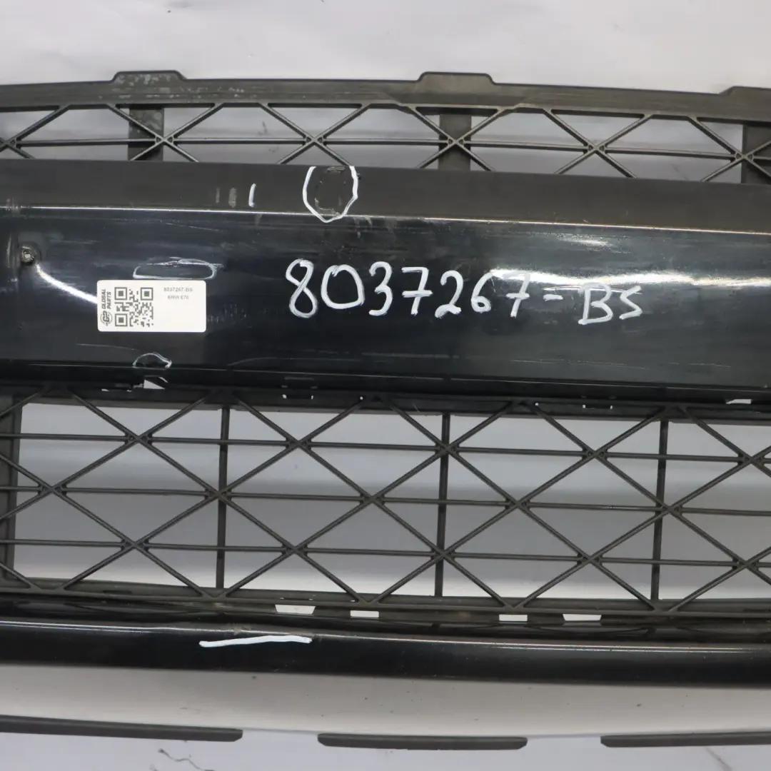 BMW X5 E70 Bumper Front M Sport Lower Centre Trim Panel Black Sapphire - 475 - SKU 8037267-BS - Part number 8037267
