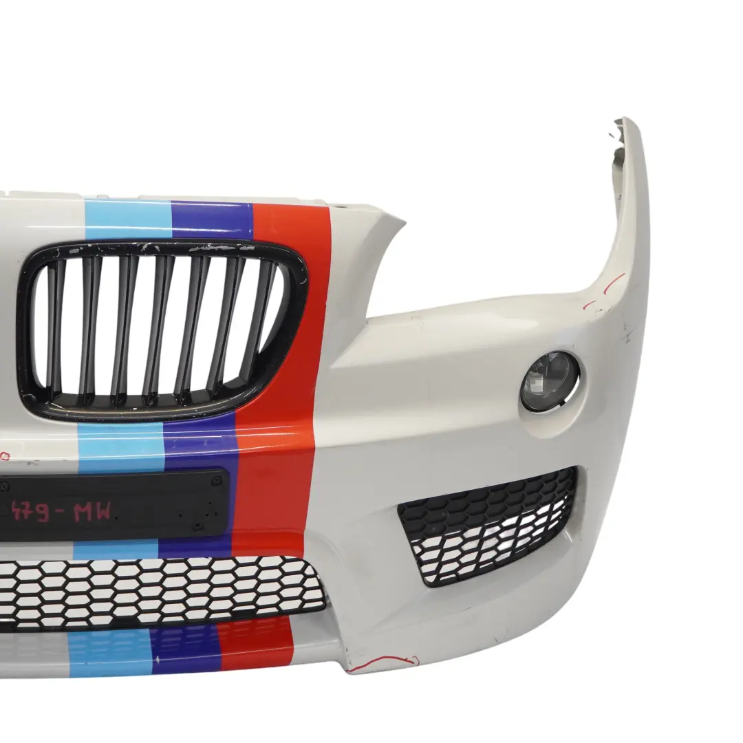 Front Bumper Cover M Sport PDC Mineralweiss Mineral White - A96 to BMW X1 E84 with Part number 8039479 BMW X1 E84 Front Bumper Cover M Sport PDC Mineralweiss Mineral White - A96 - SKU 8039479-MW - Part number 8039479