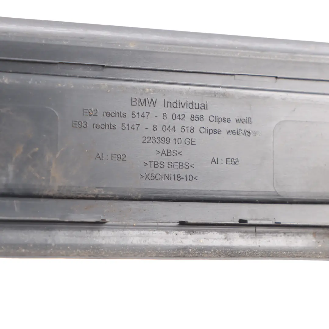 Delantero Izquierdo Derecho Puerta Entrada Sill Tapa Juego para BMW 3 E92 E93 LCI M con número de pieza 8046476 BMW 3 E92 E93 LCI M Delantero Izquierdo Derecho Puerta Entrada Sill Tapa Juego - SKU 8046477 / 8046478 - Número de pieza 8046476