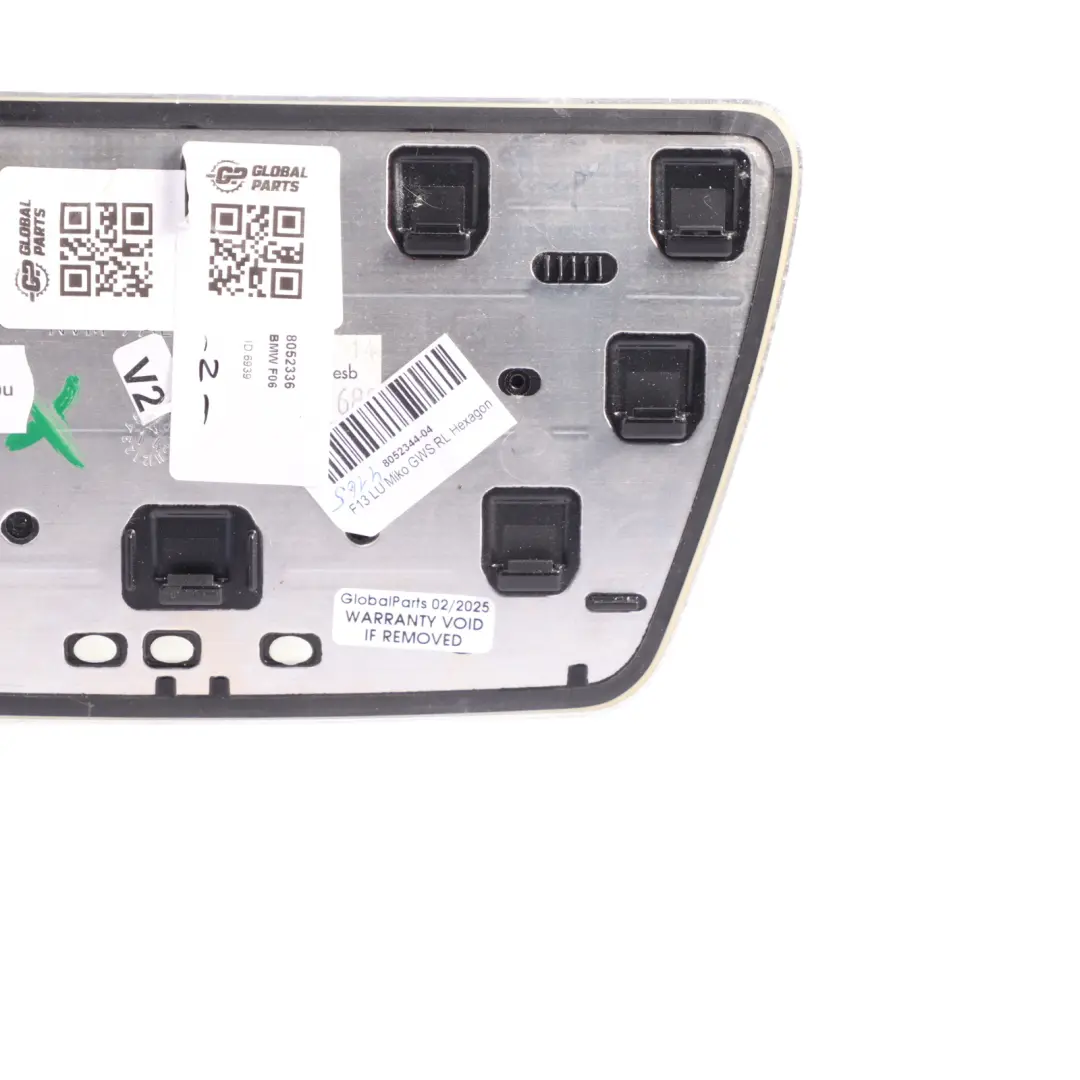 Cupholder Tray Cover Trim Panel Aluminium Hexagon to BMW F06 with Part number 8052336 BMW F06 Cupholder Tray Cover Trim Panel Aluminium Hexagon - SKU 8052336 - Part number 8052336