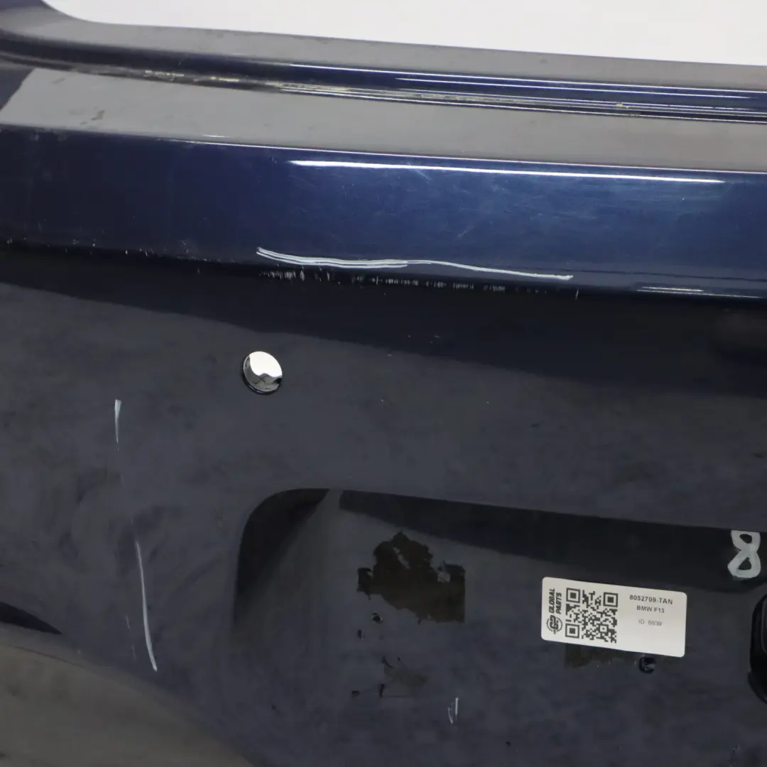 Bumper BMW F06 F12 M Sport Bumper Panel Trim PDC Tanzanite Blue - X10 to Rear with Part number 8052709 Rear Bumper BMW F06 F12 M Sport Bumper Panel Trim PDC Tanzanite Blue - X10 - SKU 8052709-TAN - Part number 8052709