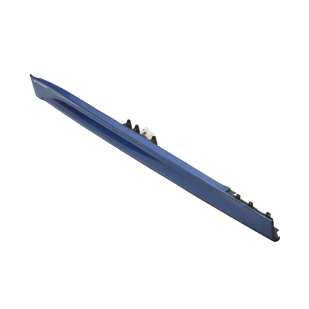 Side Skirt M Sport Sill Strip Right O/S Estoril Blue Metallic - B45 to BMW F30 F31 with Part number 8056580 BMW F30 F31 Side Skirt M Sport Sill Strip Right O/S Estoril Blue Metallic - B45 - SKU 8056580-EB2 - Part number 8056580