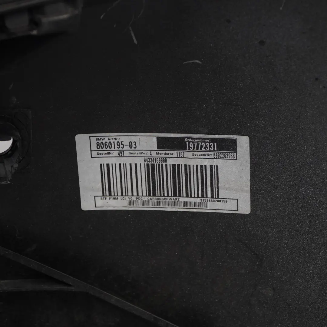 BMW F10 F11 LCI Zderzak Przedni M-Pakiet Carbon Black Czarny - 416 - SKU 8058990-CAR - Numer Części 8058990