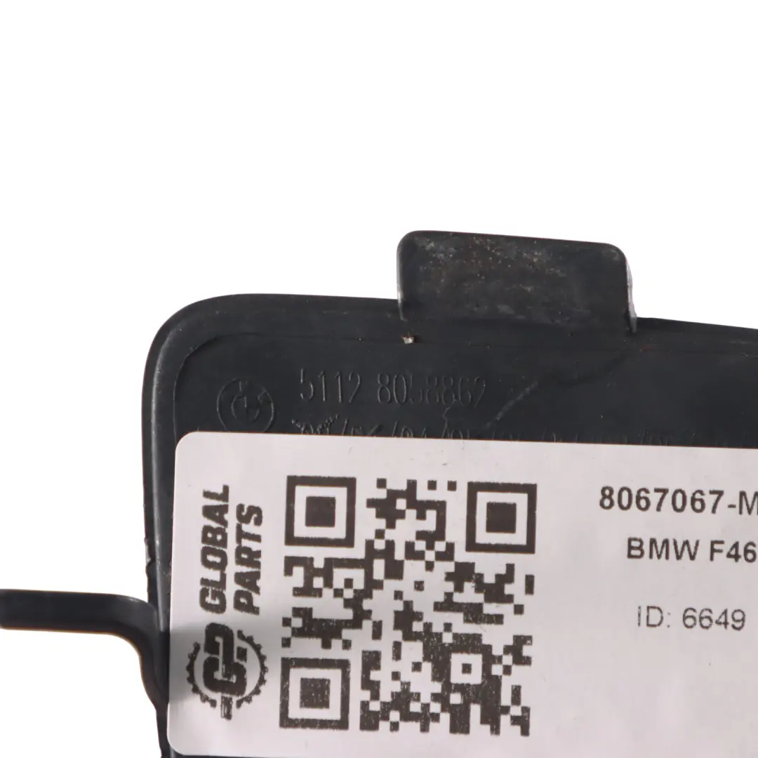 BMW F46 Gran Tourer Rear Bumper Tow Hook Cover Cap Meteor Grey - Z7H - SKU 8067067-MGR - Part number 8067067