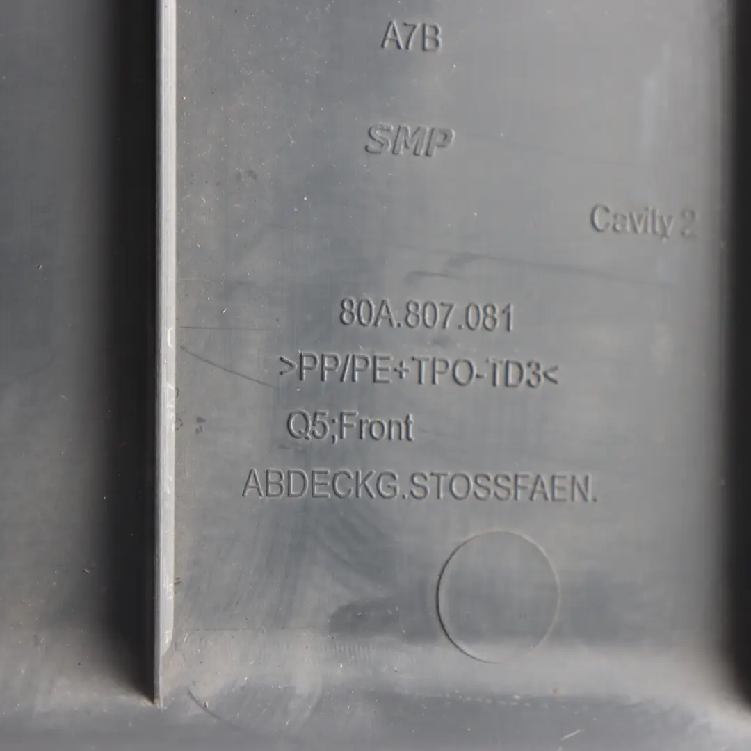 Front Bumper Centre Upper Grille Radiator Panelling to Audi SQ5 FY with Part number 80A807081 Audi SQ5 FY Front Bumper Centre Upper Grille Radiator Panelling - SKU 80A807081 - Part number 80A807081