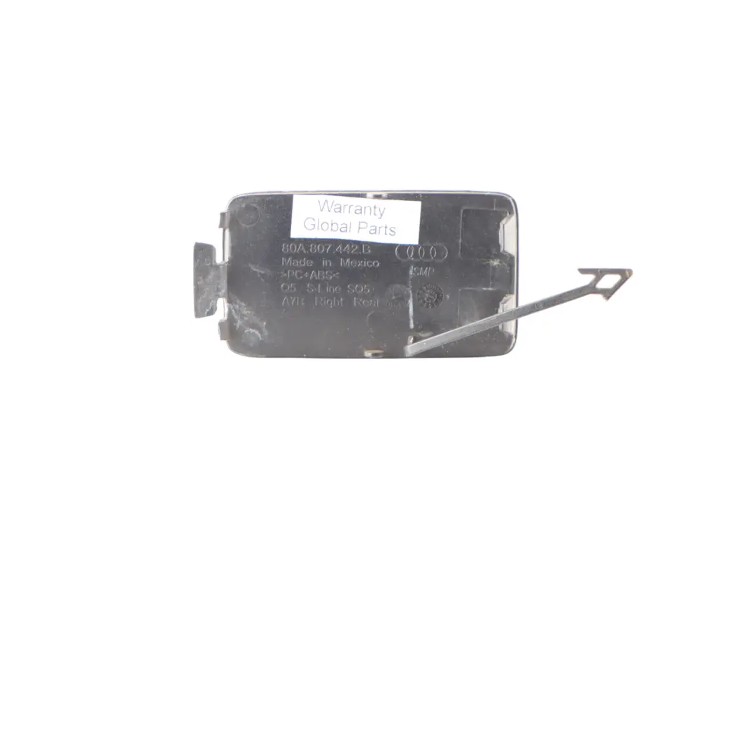 Tapa Gancho Remolque Paragolpes Trasero Derecho Negro Y9T para Audi SQ5 FY con número de pieza 80A807442B Audi SQ5 FY Tapa Gancho Remolque Paragolpes Trasero Derecho Negro Y9T - SKU 80A807442B-MYB - Número de pieza 80A807442B