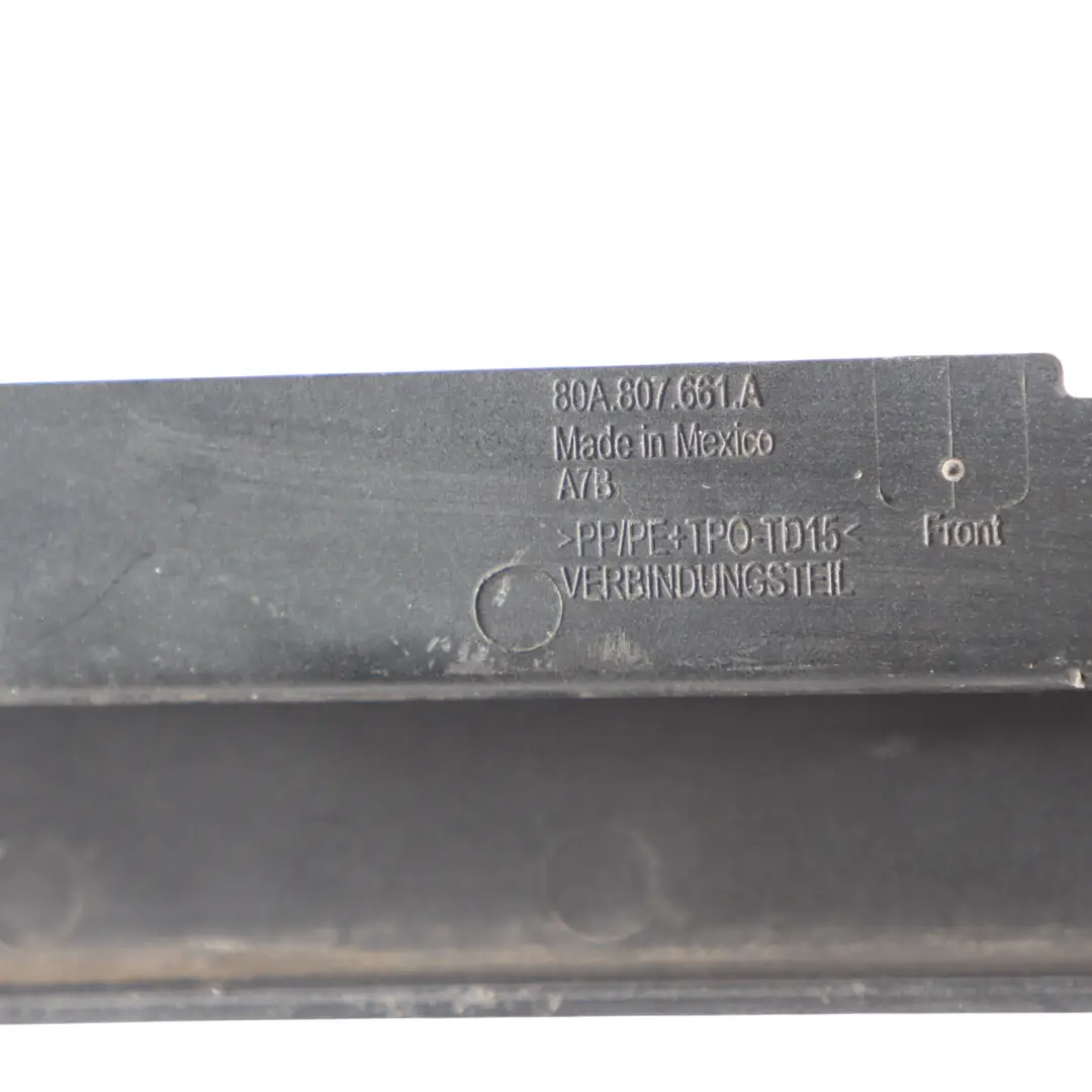 Front Lower Center Bumper Center Connecting Piece to Audi SQ5 FY with Part number 80A807661A Audi SQ5 FY Front Lower Center Bumper Center Connecting Piece - SKU 80A807661A - Part number 80A807661A