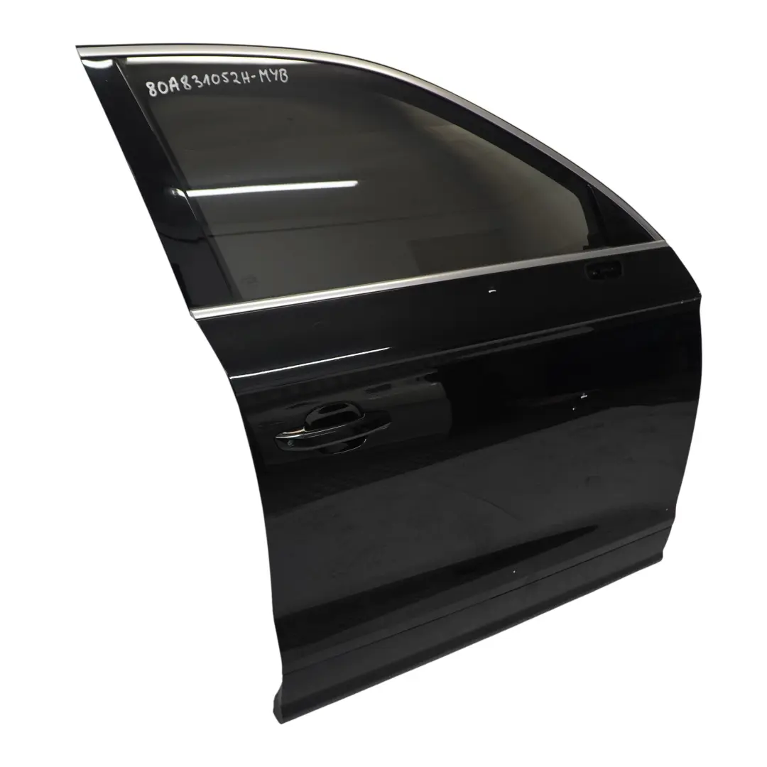 Puerta Delantera Derecha Mythical Black Metallic Negro - Y9T para Audi Q5 FY con número de pieza 80A831052H Audi Q5 FY Puerta Delantera Derecha Mythical Black Metallic Negro - Y9T - SKU 80A831052H-MYB - Número de pieza 80A831052H