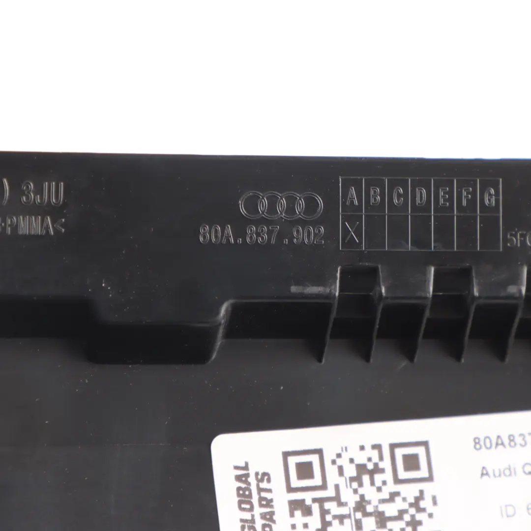 Audi Q5 FY Front Door Moulding Right O/S Trim Cover B Pillar Black - SKU 80A837902 - Part number 80A837902