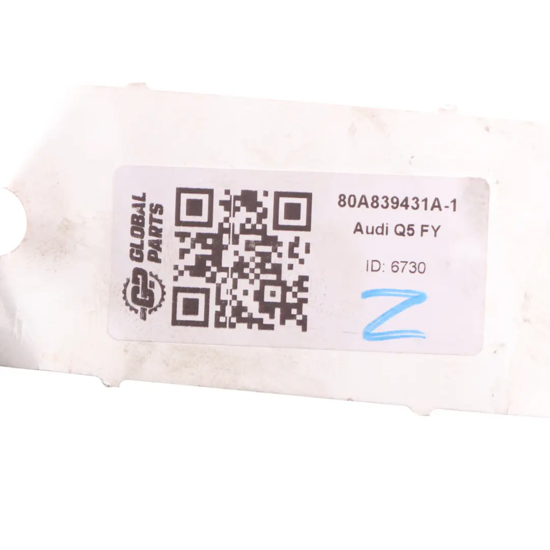 Upper Door Window Frame Trim Left N/S Finisher Chrome to Audi Q5 FY Rear with Part number 80A839431A Audi Q5 FY Rear Upper Door Window Frame Trim Left N/S Finisher Chrome - SKU 80A839431A-1 - Part number 80A839431A