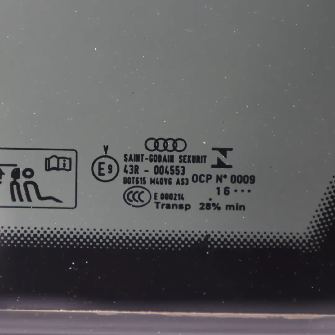 Window Glass Quarter Glass Glazing AS3 Rear Right O/S to Audi SQ5 FY with Part number 80A845298L Audi SQ5 FY Window Glass Quarter Glass Glazing AS3 Rear Right O/S - SKU 80A845298L - Part number 80A845298L