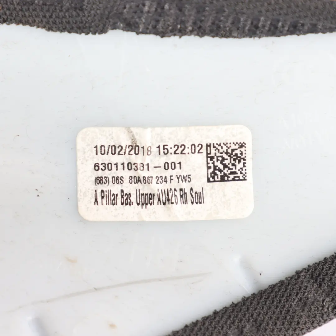 Front A Pillar Column Interior Trim Cover Panel Right O/S to Audi Q5 FY with Part number 80A867234F Audi Q5 FY Front A Pillar Column Interior Trim Cover Panel Right O/S - SKU 80A867234F - Part number 80A867234F