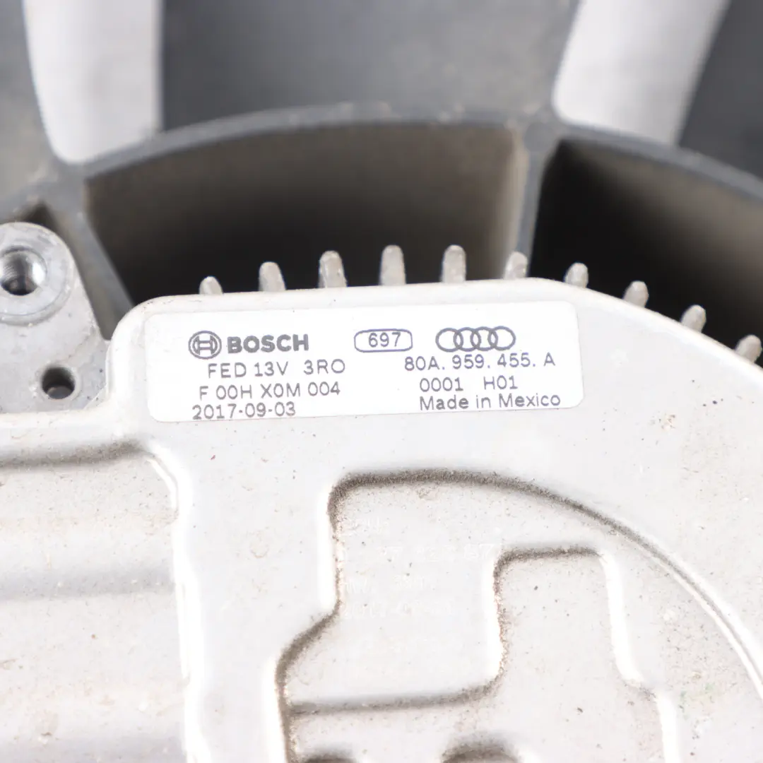 Radiator Fan Engine Motor Cooling Left N/S to Audi SQ5 FY 3.0 TFSI with Part number 80A959455A Audi SQ5 FY 3.0 TFSI Radiator Fan Engine Motor Cooling Left N/S - SKU 80A959455A - Part number 80A959455A