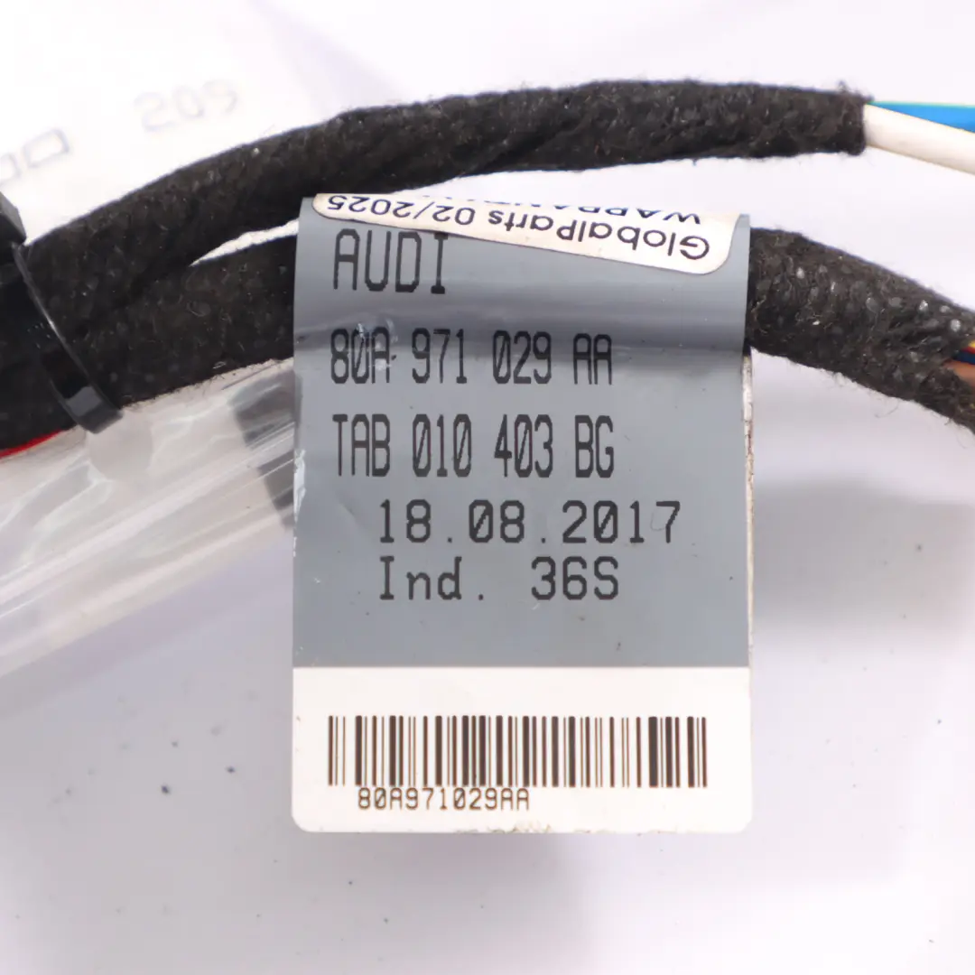 Faisceau câbles porte avant côté conducteur pour Audi Q5 FY à propos du numéro de pièce 80A971029AA Audi Q5 FY Faisceau câbles porte avant côté conducteur - SKU 80A971029AA - Numéro de pièce 80A971029AA