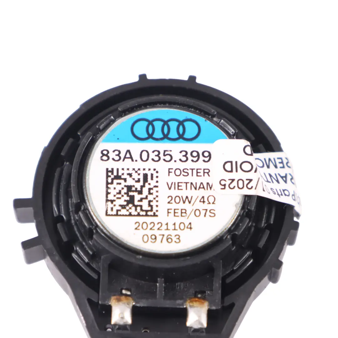 8Y Q3 F3 Altavoz tweeter pilar A delantero izquierdo derecho Audi A3 - SKU 83A035399A - Número de pieza 83A035399A