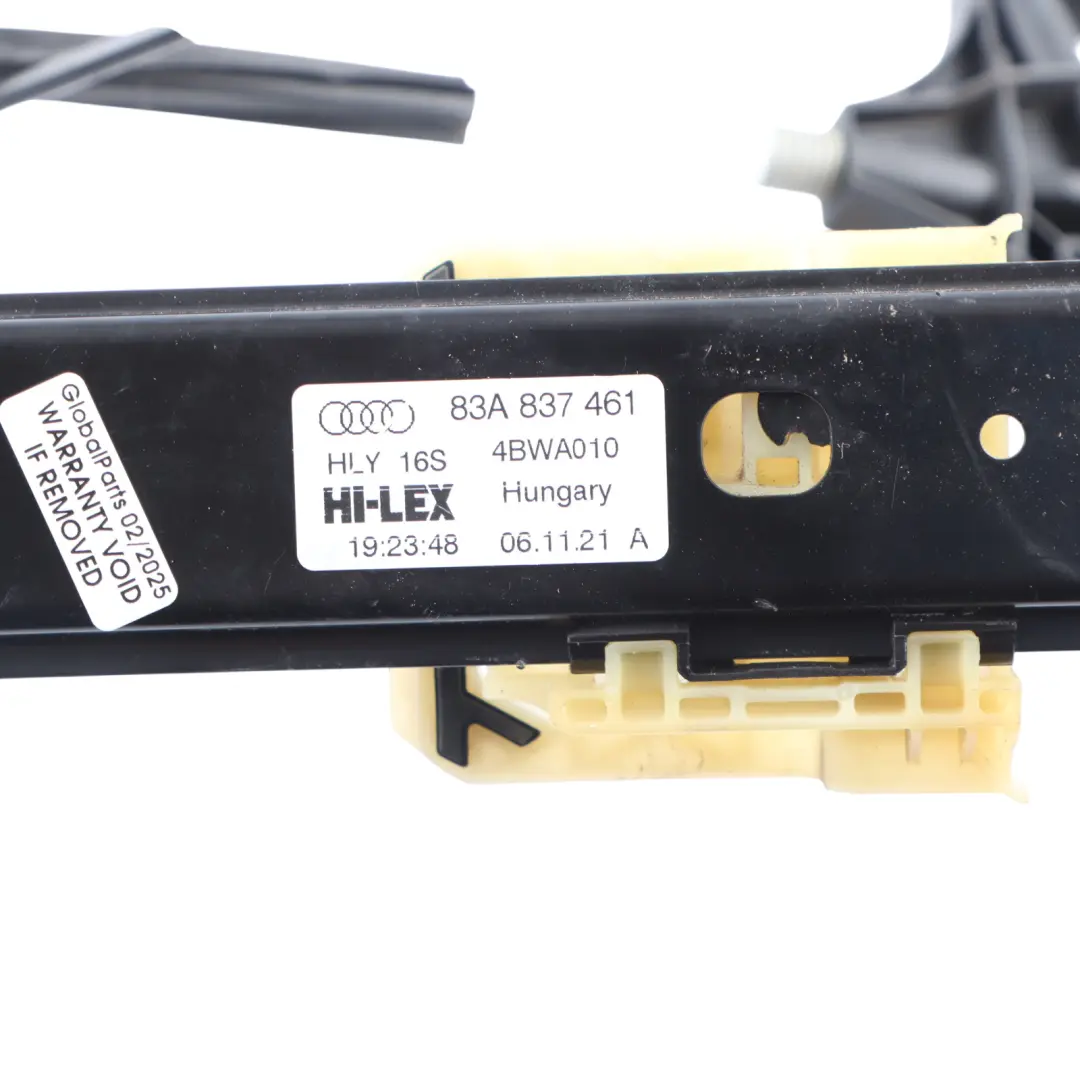 RSQ3 F3 Front Door Window Lifter Regulator Mechanism Left N/S to Audi Q3 with Part number 83A837461 Audi Q3 RSQ3 F3 Front Door Window Lifter Regulator Mechanism Left N/S - SKU 83A837461 - Part number 83A837461