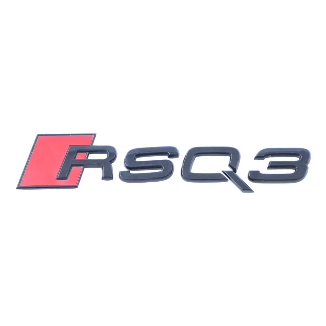 RSQ3 F3 Rear Tailgate Emblem Logo Lettering Black Gloss to Audi with Part number 83A853740 Audi RSQ3 F3 Rear Tailgate Emblem Logo Lettering Black Gloss - SKU 83A853740 - Part number 83A853740