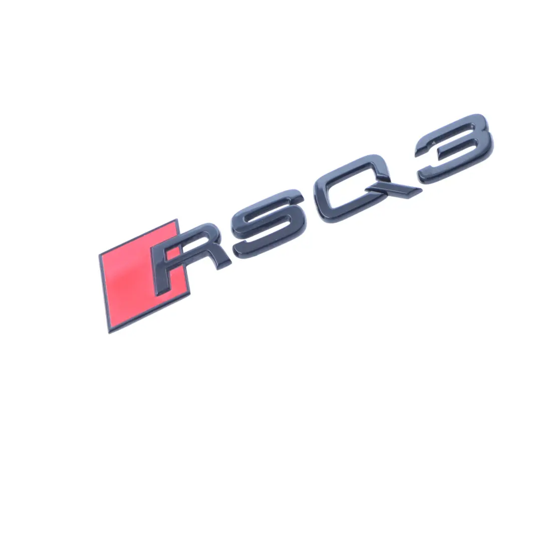 RSQ3 F3 Rear Tailgate Emblem Logo Lettering Black Gloss to Audi with Part number 83A853740 Audi RSQ3 F3 Rear Tailgate Emblem Logo Lettering Black Gloss - SKU 83A853740 - Part number 83A853740