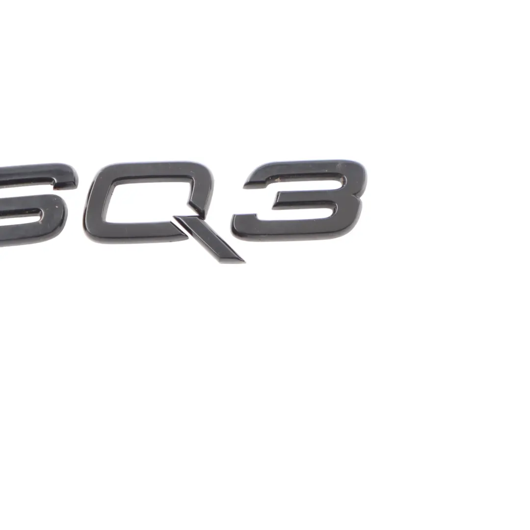RSQ3 F3 Rear Tailgate Emblem Logo Lettering Black Gloss to Audi with Part number 83A853740 Audi RSQ3 F3 Rear Tailgate Emblem Logo Lettering Black Gloss - SKU 83A853740 - Part number 83A853740