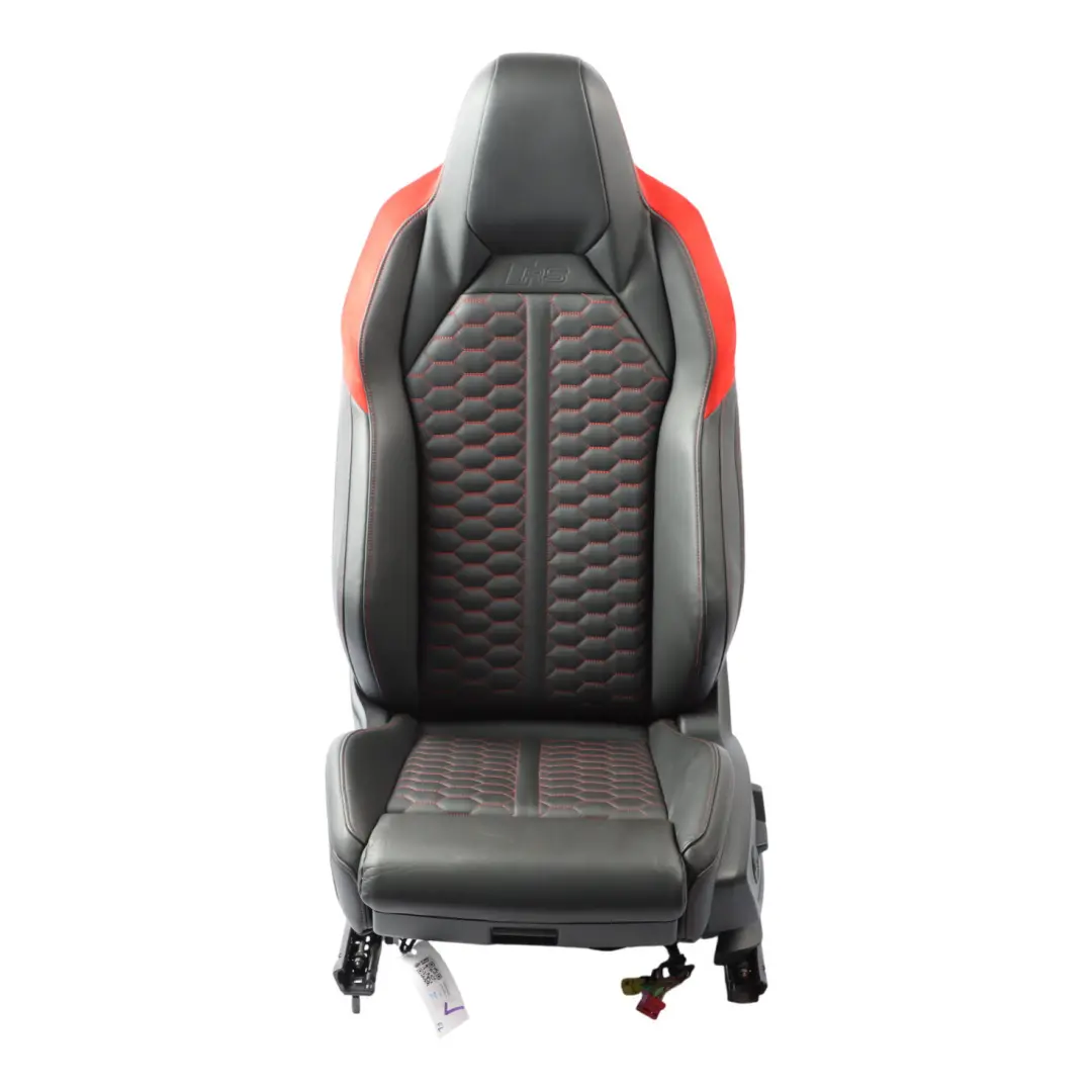 RSQ3 F3 83A Sport Seat Front Left N/S Heated Leather Black Express Red to Audi with Part number 83A881805L Audi RSQ3 F3 83A Sport Seat Front Left N/S Heated Leather Black Express Red - SKU 83A881805L - Part number 83A881805L