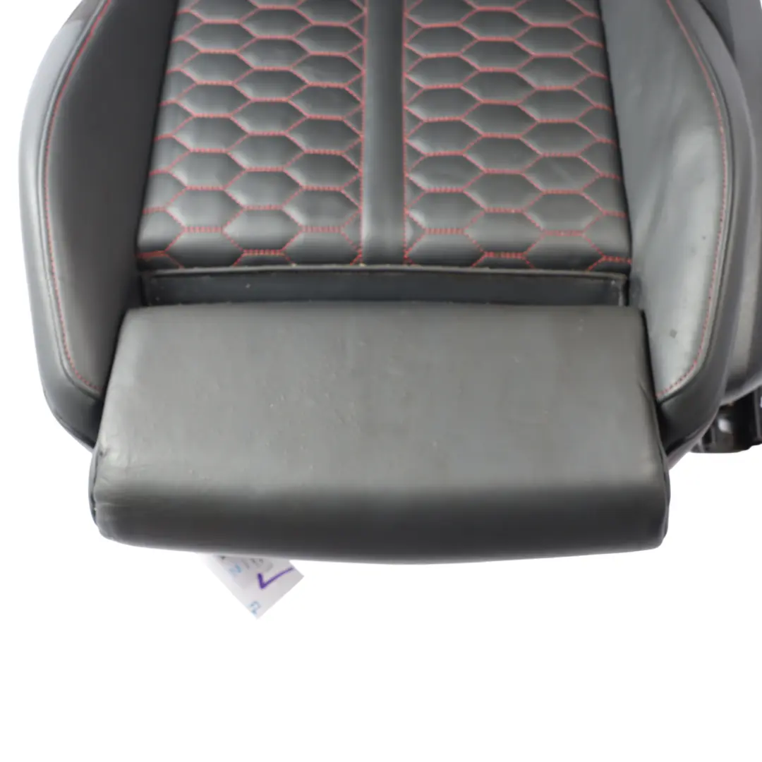 Audi RSQ3 F3 83A Sport Seat Front Left N/S Heated Leather Black Express Red - SKU 83A881805L - Part number 83A881805L