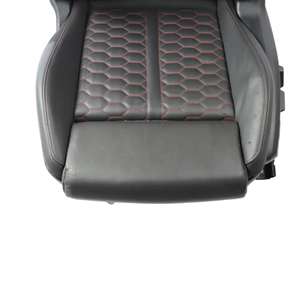 Audi RSQ3 F3 83A Sport Seat Front Left N/S Heated Leather Black Express Red - SKU 83A881805L - Part number 83A881805L