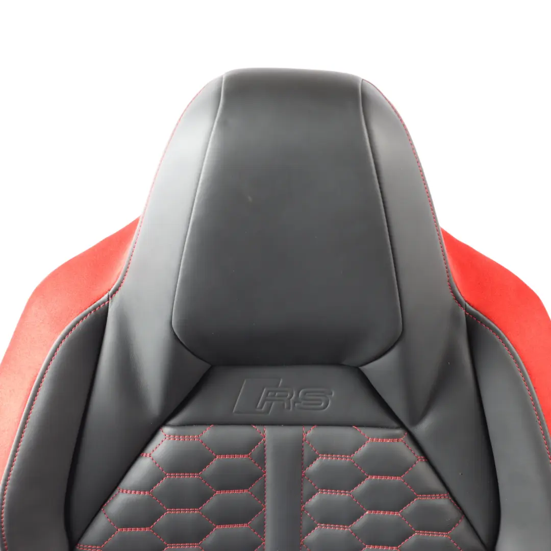 Audi RSQ3 F3 83A Sport Seat Front Left N/S Heated Leather Black Express Red - SKU 83A881805L - Part number 83A881805L