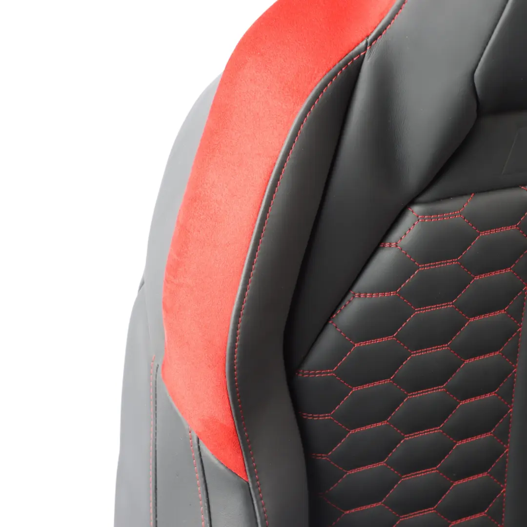 Audi RSQ3 F3 83A Sport Seat Front Left N/S Heated Leather Black Express Red - SKU 83A881805L - Part number 83A881805L