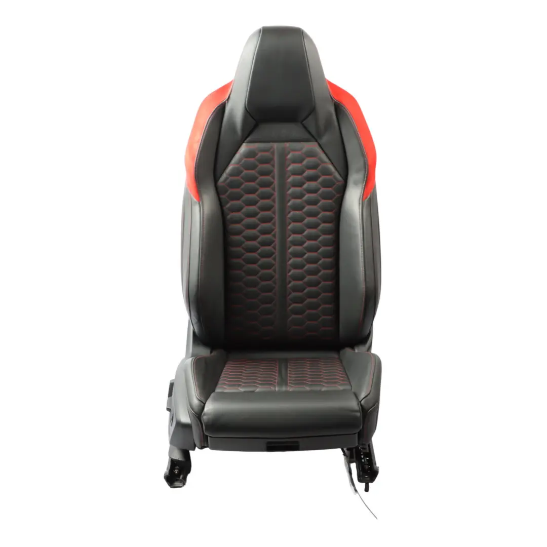RSQ3 F3 83A Sport Seat Front Right O/S Heated Leather Black Express Red to Audi with Part number 83A881806L Audi RSQ3 F3 83A Sport Seat Front Right O/S Heated Leather Black Express Red - SKU 83A881806L - Part number 83A881806L
