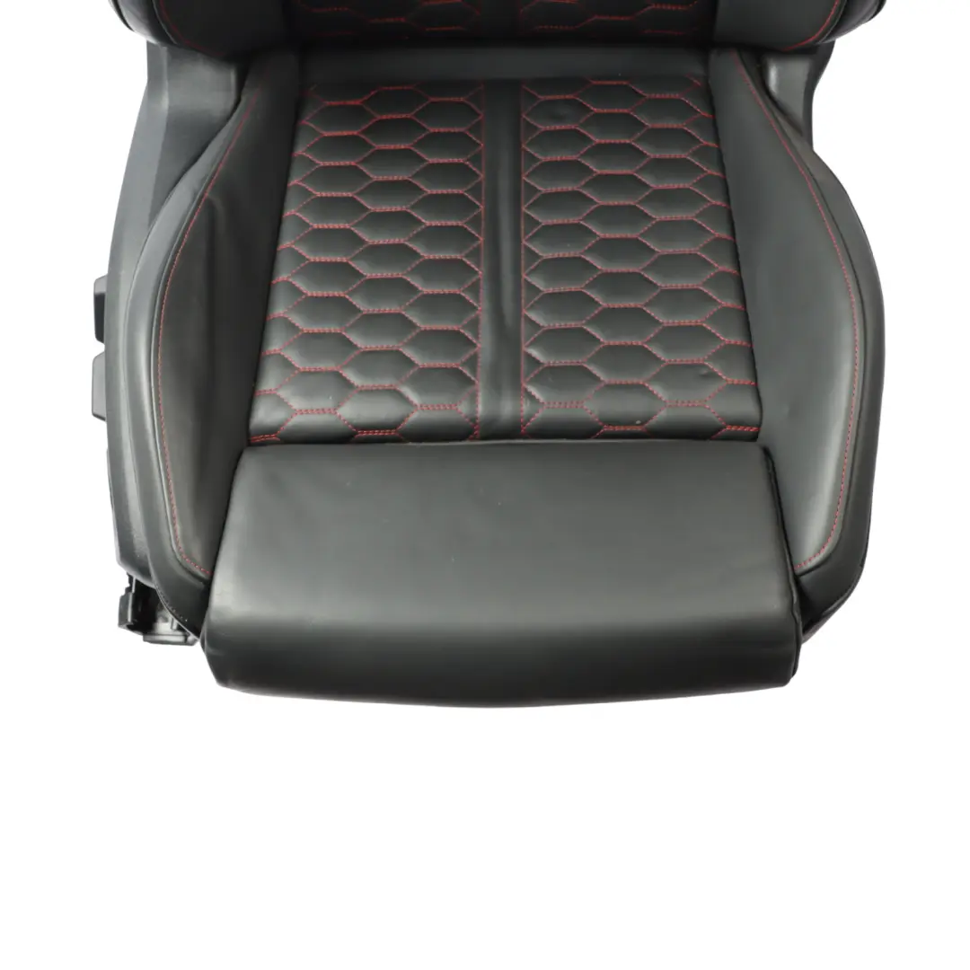 Audi RSQ3 F3 83A Sport Seat Front Right O/S Heated Leather Black Express Red - SKU 83A881806L - Part number 83A881806L