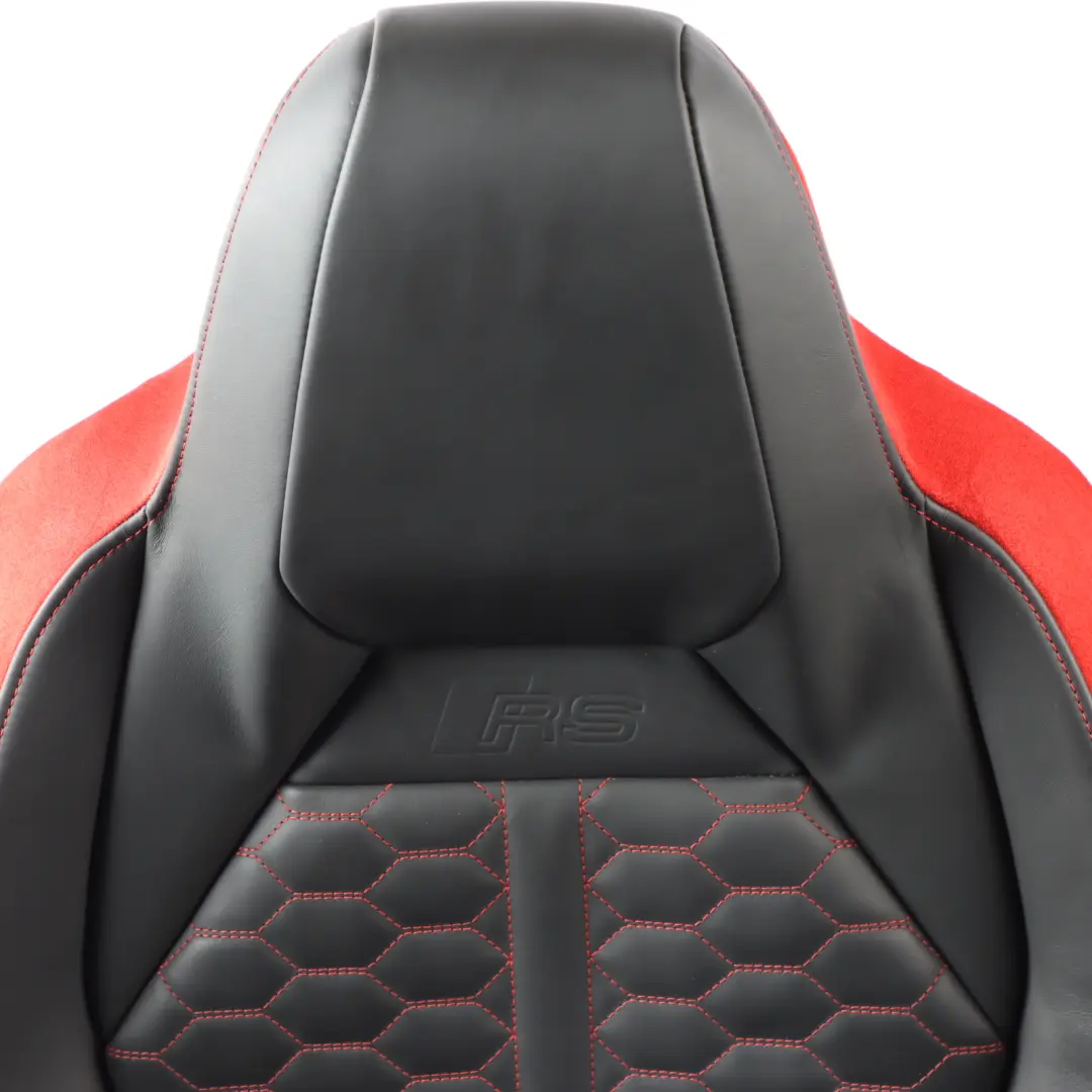 Audi RSQ3 F3 83A Sport Seat Front Right O/S Heated Leather Black Express Red - SKU 83A881806L - Part number 83A881806L