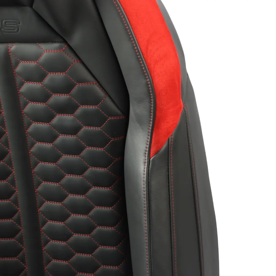 Audi RSQ3 F3 83A Sport Seat Front Right O/S Heated Leather Black Express Red - SKU 83A881806L - Part number 83A881806L