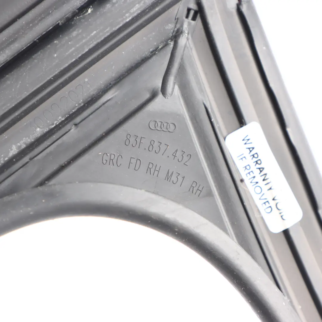 Audi Q3 F3 Door Window Guide Seal Gasket Rubber Front Right O/S - SKU 83F837432 - Part number 83F837432