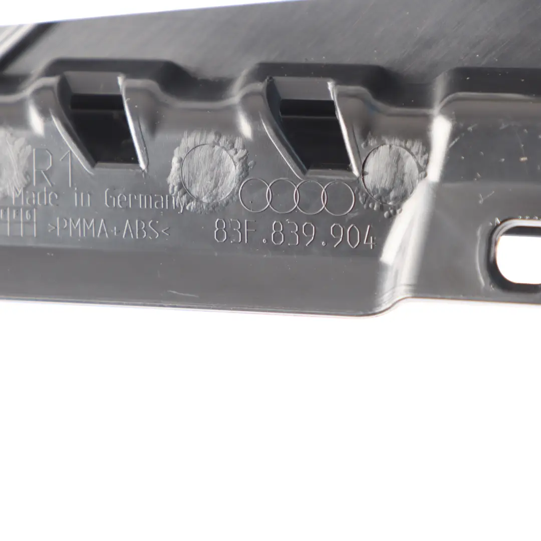 Moulding Trim Decorative Right O/S Strip Door Pillar C to Audi Q3 F3 Rear with Part number 83F839904 Audi Q3 F3 Rear Moulding Trim Decorative Right O/S Strip Door Pillar C - SKU 83F839904 - Part number 83F839904