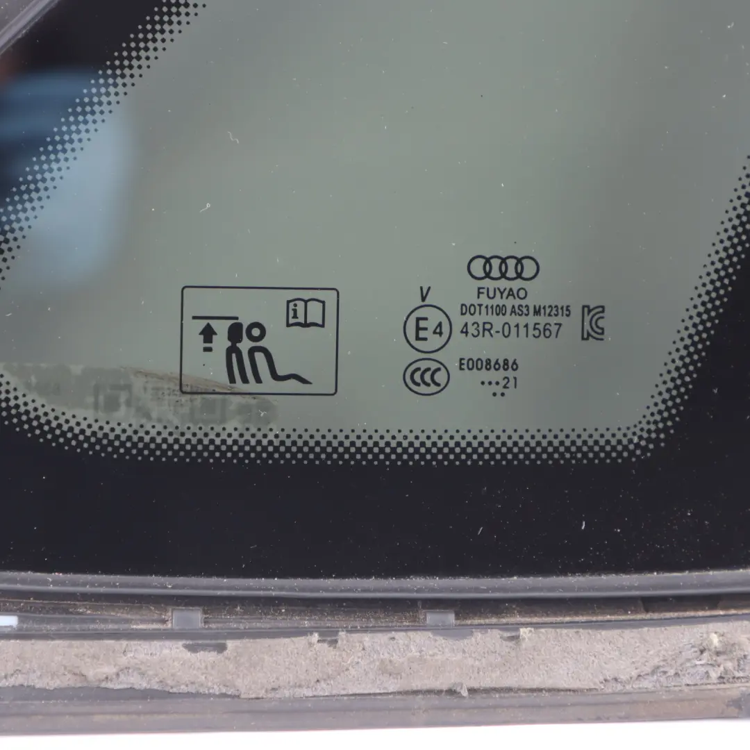 RSQ3 F3 Rear Quarter Window Glass Glazing Right O/S to Audi with Part number 83F845298Q Audi RSQ3 F3 Rear Quarter Window Glass Glazing Right O/S - SKU 83F845298Q - Part number 83F845298Q