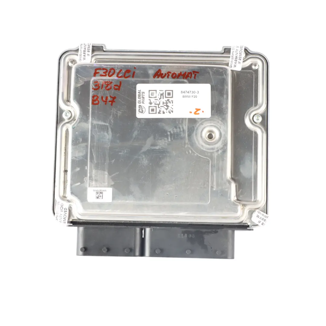 B47 150HP Engine ECU DDE Automatic to BMW F20 F21 F30 F31 LCI 118d 318d with Part number 8474730 BMW F20 F21 F30 F31 LCI 118d 318d B47 150HP Engine ECU DDE Automatic - SKU 8474730-3 - Part number 8474730