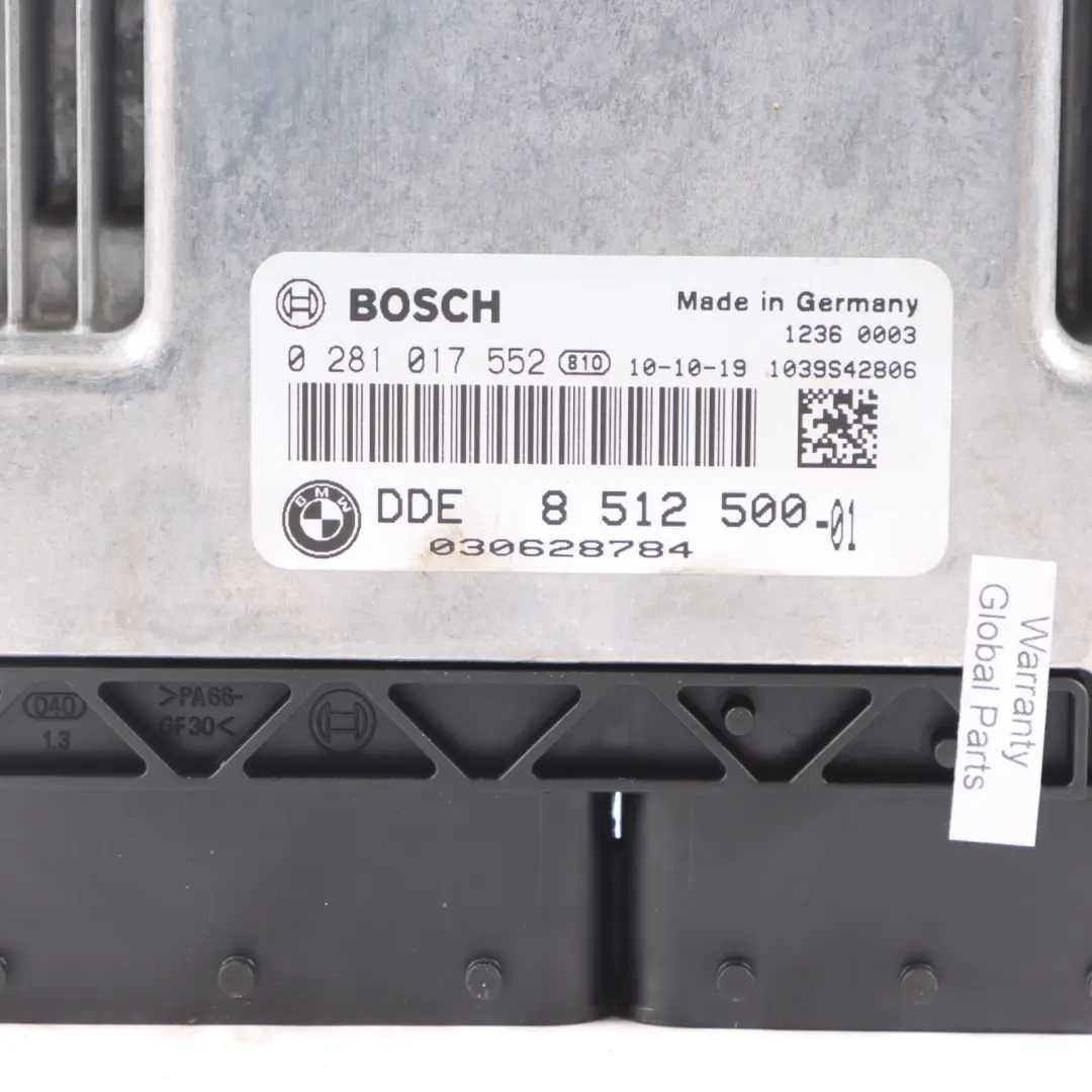 BMW E81 E82 E87 LCI E88 123d Engine N47S ECU Kit DDE CAS3 + Key Manual - SKU 8512500-1 - Part number 8512500