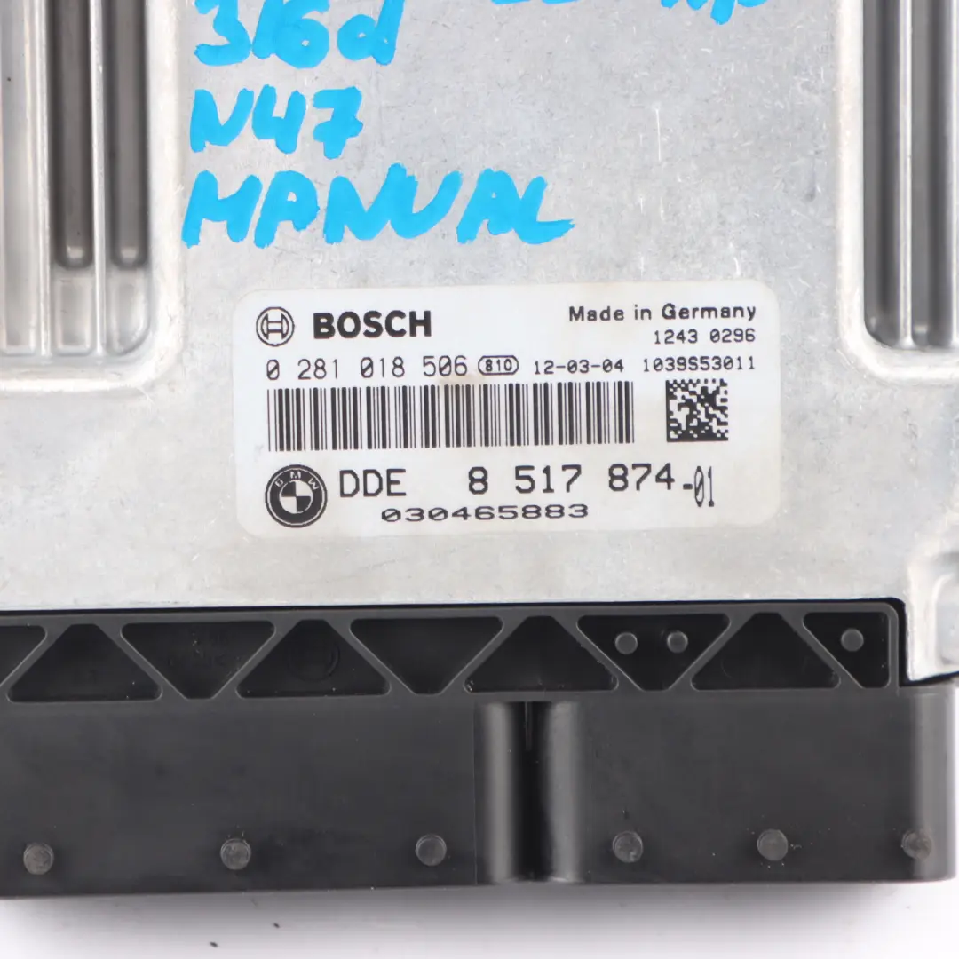 N47N 116HP ECU Kit DDE + Key + FEM + Lock Manual to BMW F20 F21 116d with Part number 8517874 BMW F20 F21 116d N47N 116HP ECU Kit DDE + Key + FEM + Lock Manual - SKU 8517874-7 - Part number 8517874