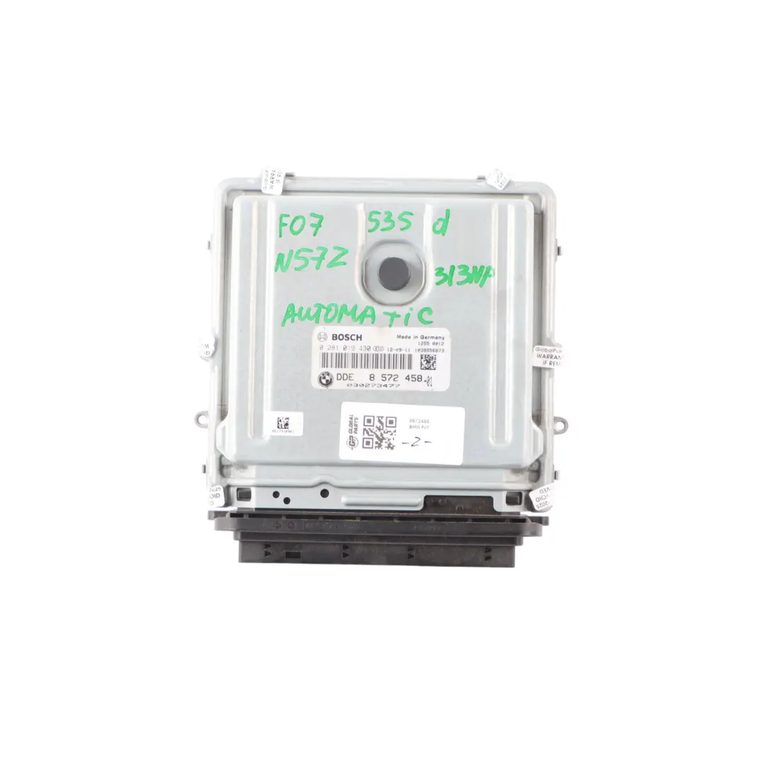 N57Z 313HP Engine ECU Kit DDE 8572006 CAS4 + Key Automatic to BMW F07 GT 535d with Part number 8572458 BMW F07 GT 535d N57Z 313HP Engine ECU Kit DDE 8572006 CAS4 + Key Automatic - SKU 8572458 - Part number 8572458