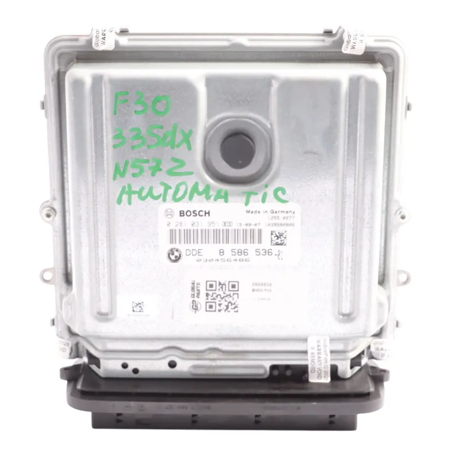 335Dx 435Dx 535Dx N57Z 313HP Unidad Control ECU DME para BMW F10 F30 F32 LCI con número de pieza 8586536 BMW F10 F30 F32 LCI 335Dx 435Dx 535Dx N57Z 313HP Unidad Control ECU DME - SKU 8586536 - Número de pieza 8586536