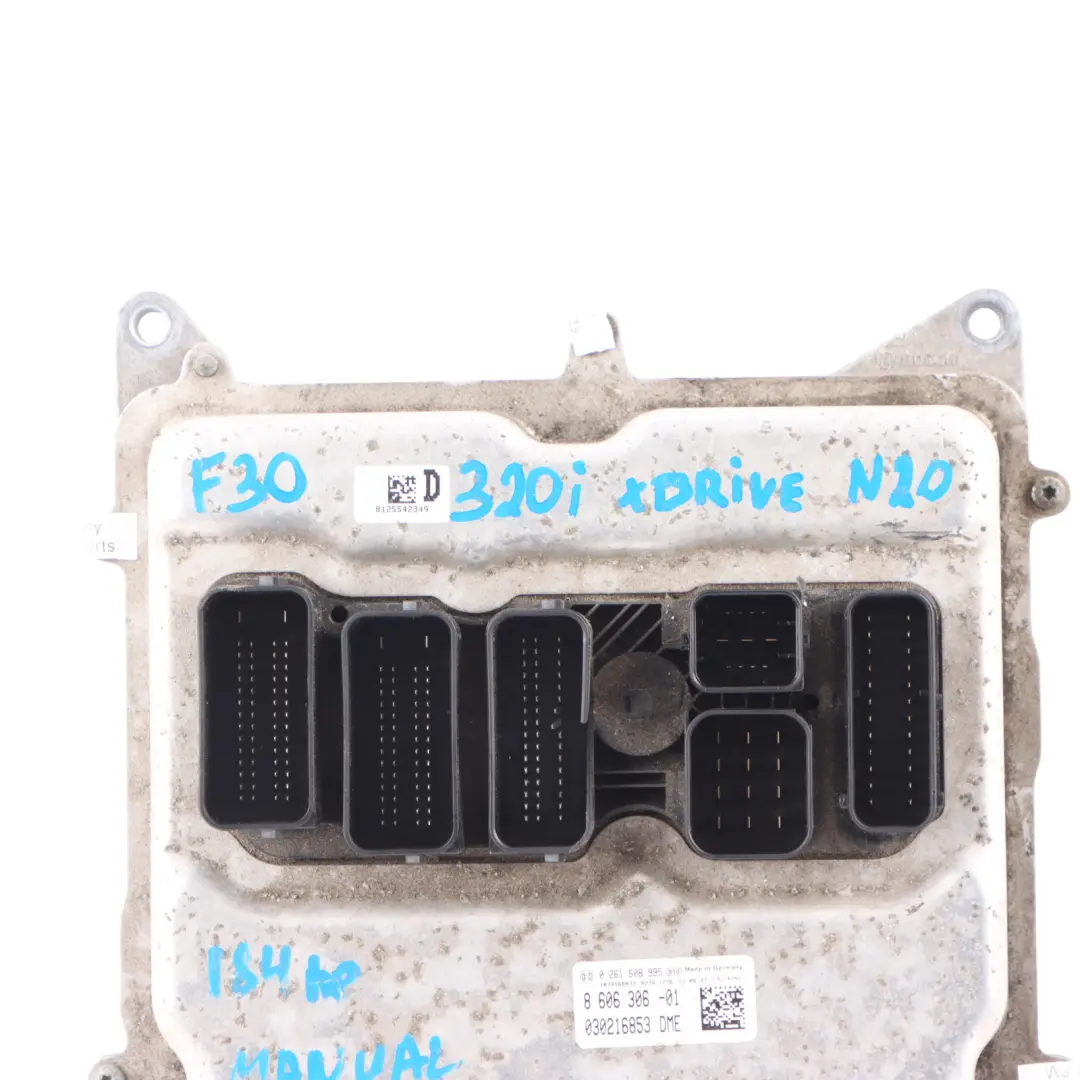 320iX xDrive 184HP N20 Engine Control Unit ECU DME Manual to BMW F30 with Part number 8606306 BMW F30 320iX xDrive 184HP N20 Engine Control Unit ECU DME Manual - SKU 8606306-5 - Part number 8606306