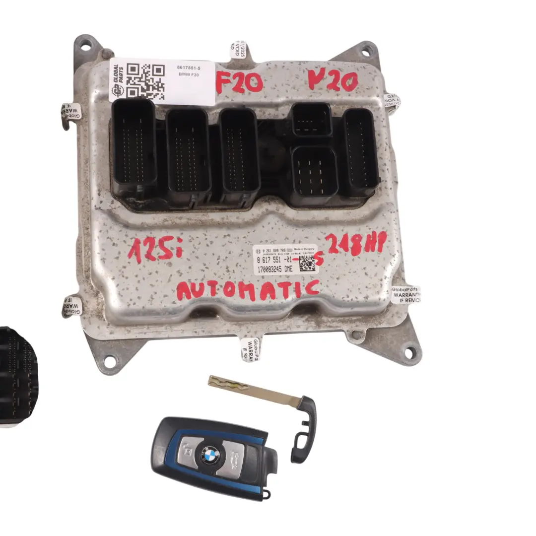  Kit d'unité contrôl ECU BMW F20 F21 125i N20 218HP DDE Clé FEM Automatic - SKU 8617551-5 - Numéro de pièce 8617551