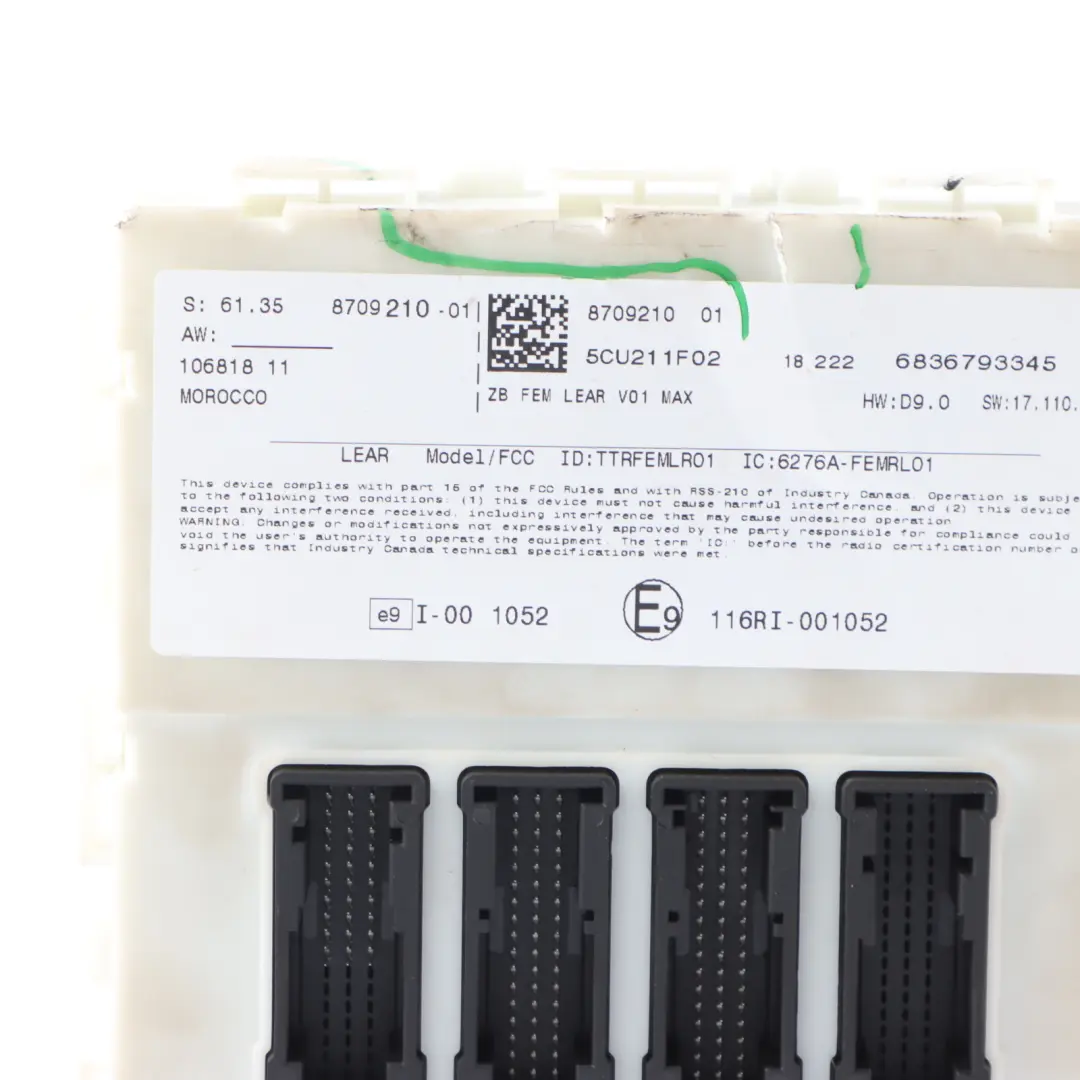  Karosserie Steuerung BMW F30 F35 F35 LCI BCM Komfort Modul Einheit BCM - SKU 8709210-1 - Teilenummer 8709210